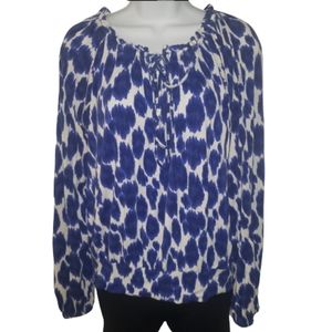 Michael Kors peasant top, blue Med…